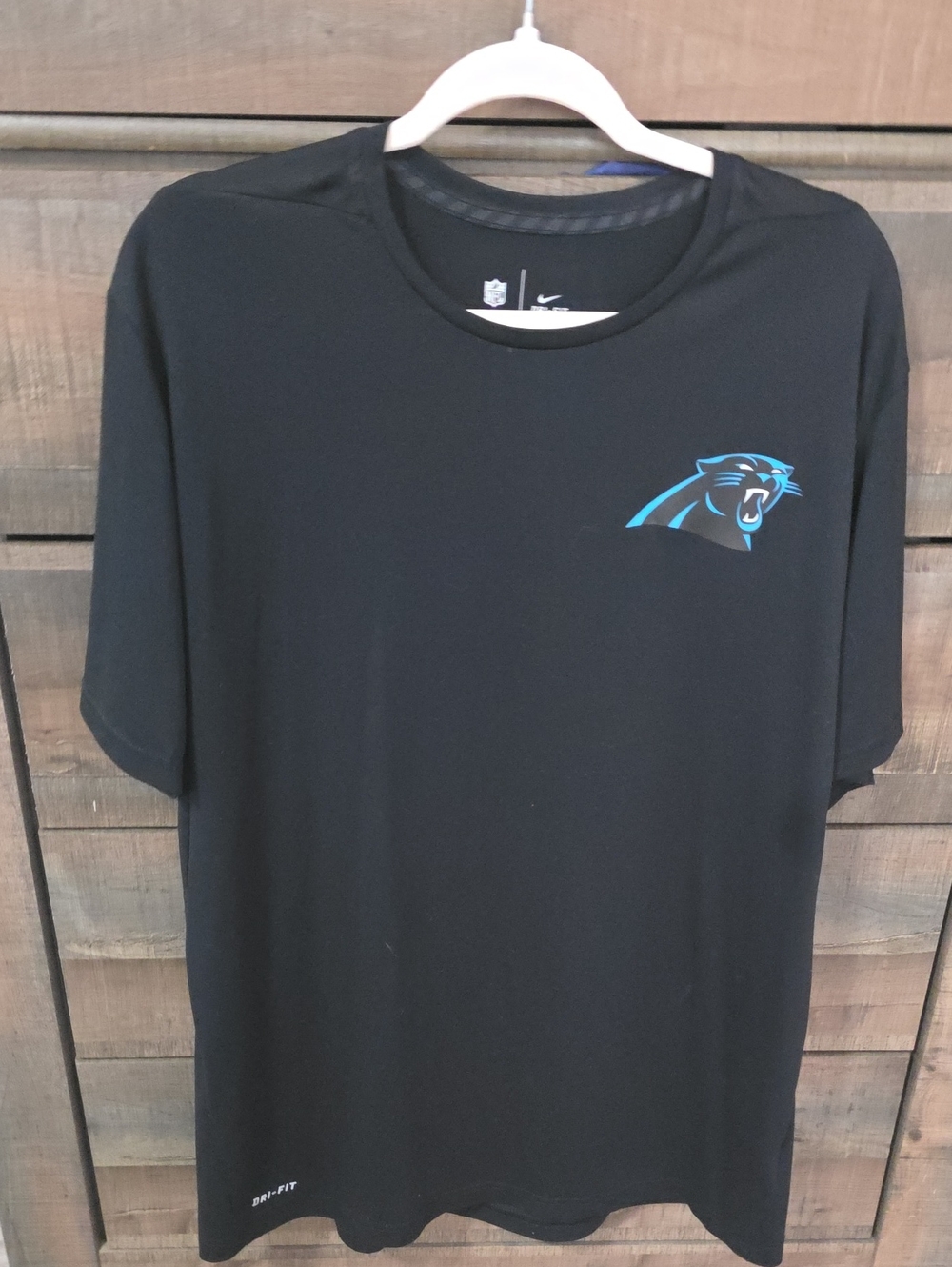 Nike Black Short Sleeve Panthers Logo Performance Tee